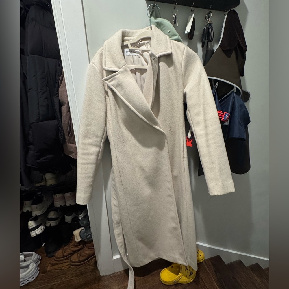 Calvin Klein Collection Cream Coat
